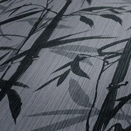 Livingwalls behang bamboe grijs en zwart - 53 cm x 10,05 m - AS-379894 3