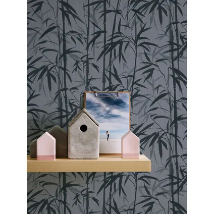 Livingwalls behang bamboe grijs en zwart - 53 cm x 10,05 m - AS-379894 4