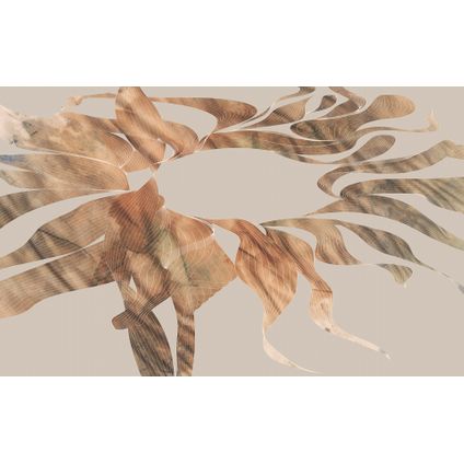 Sanders & Sanders fotobehangpapier herfstbladeren beige - 400 x 250 cm - 611952