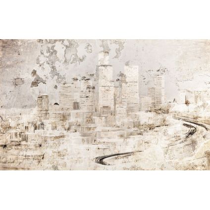 Sanders & Sanders fotobehangpapier stenen grijs en zand beige - 400 x 250 cm - 611892