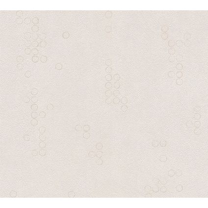 A.S. Création papier peint à motif de points beige - 53 cm x 10,05 m - AS-377633