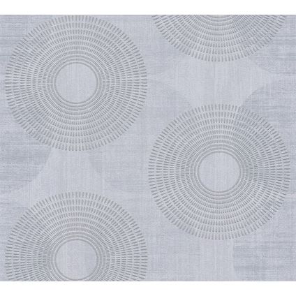 A.S. Création behang stip grijs - 53 cm x 10,05 m - AS-378321
