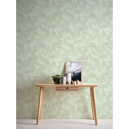 A.S. Création behang bloemmotief groen - 53 cm x 10,05 m - AS-378363 3