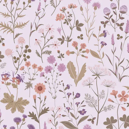ESTAhome papier peint fleurs des champs violet - 50 x 900 cm - 139756 9