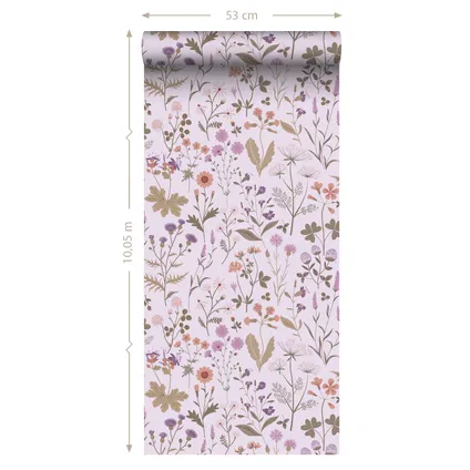 ESTAhome behang veldbloemen lila paars - 50 x 900 cm - 139756 10