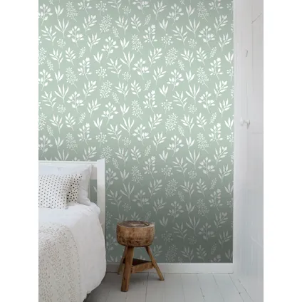 ESTAhome papier peint fleurs au style scandinave vert menthe - 0,53 x 10,05 m - 139085 6