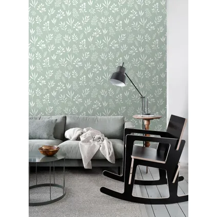 ESTAhome papier peint fleurs au style scandinave vert menthe - 0,53 x 10,05 m - 139085 7