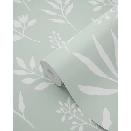 ESTAhome papier peint fleurs au style scandinave vert menthe - 0,53 x 10,05 m - 139085 9