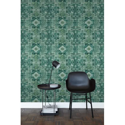 ESTAhome behang oosters kelim tapijt smaragdgroen - 53 cm x 10,05 m - 148659 6
