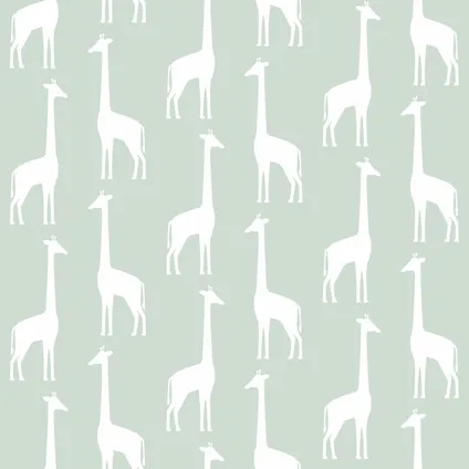 ESTAhome behang giraffen mintgroen - 0,53 x 10,05 m - 139058 10