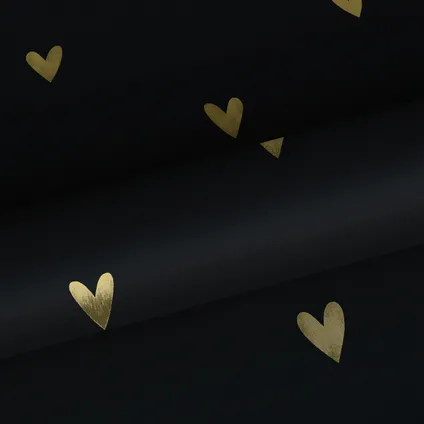 ESTAhome behang hartjes goud en zwart - 0.53 x 10.05 m - 139727 7