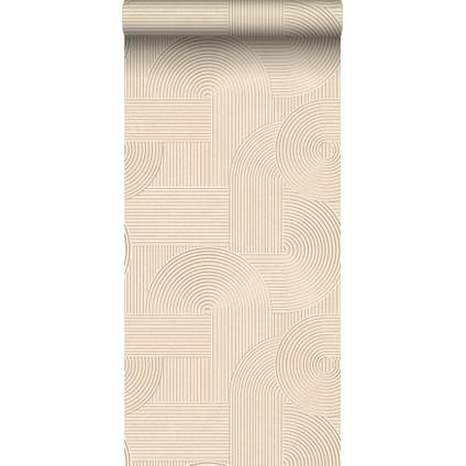 Origin Wallcoverings behang grafisch 3D motief zand beige - 0.53 x 10.05 m - 348015