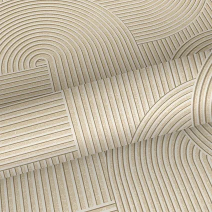 Origin Wallcoverings behangpapier grafisch 3D motief zand beige - 0.53 x 10.05 m 7