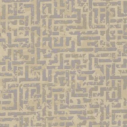 Livingwalls behang geometrische vormen bruin, zilver en goud - 53 cm x 10,05 m 3