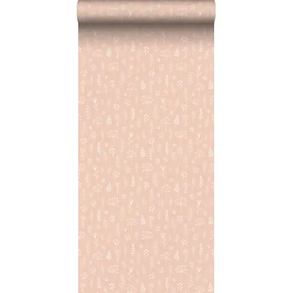 ESTAhome behang bloemmotief zacht roze - 0.53 x 10.05 m - 139752