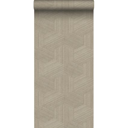 Origin Wallcoverings eco-texture vliesbehang grafisch 3D motief beige - 50 x 900 cm