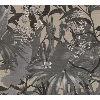 Livingwalls behang jungle-motief grijs en bruin - 53 cm x 10,05 m - AS-385225 2
