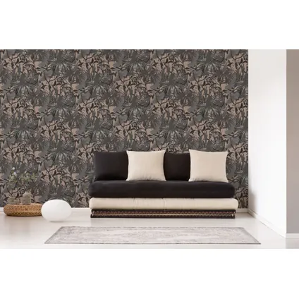 Livingwalls behang jungle-motief grijs en bruin - 53 cm x 10,05 m - AS-385225 4