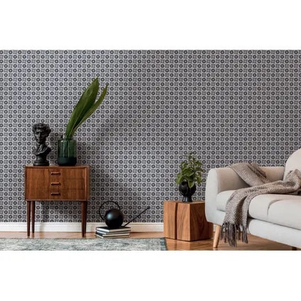 Livingwalls behang grafisch motief grijs, wit en zwart - 53 cm x 10,05 m - AS-390604 6