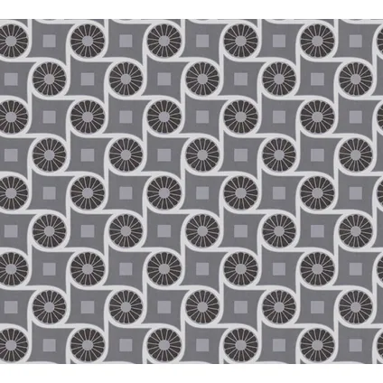 Livingwalls behang grafisch motief grijs, wit en zwart - 53 cm x 10,05 m - AS-390604 8