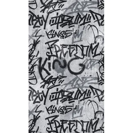 One Wall one Role papier peint panoramique graffiti gris et noir - 159 x 280 cm - AS-382511 2