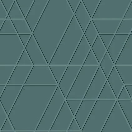 ESTAhome behangpapier grafisch 3D motief vergrijsd petrolgroen - 50 x 900 cm - 139603 7