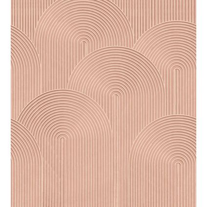 ESTAhome fotobehang 3D-motief terracotta roze - 2.5 x 2.79 m - 159383