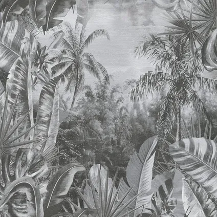 Livingwalls behang jungle-motief grijs en grijs - 53 cm x 10,05 m - AS-383564 3