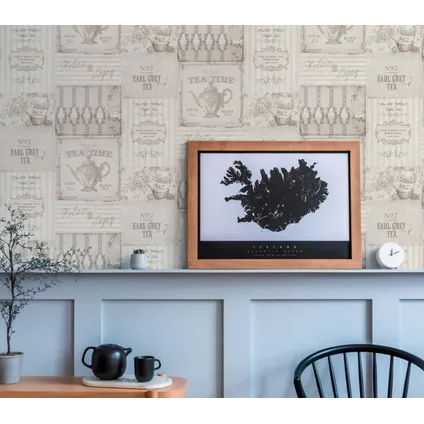 Livingwalls behangpapier tegelmotief grijs en wit - 53 cm x 10,05 m - AS-387273 3