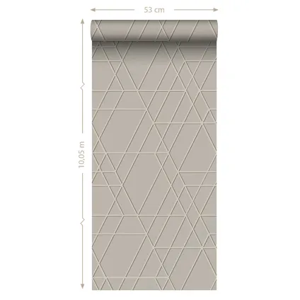 ESTAhome behangpapier grafisch 3D motief taupe - 50 x 900 cm - 139600 10