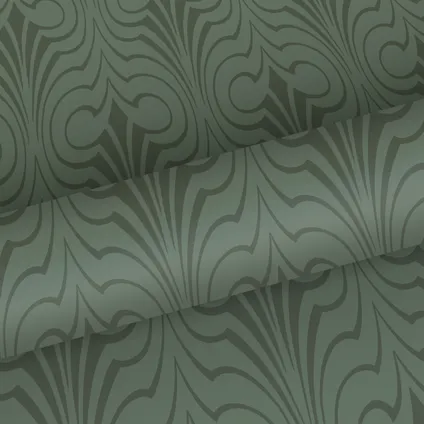 ESTAhome behang grafische vorm vergrijsd groen - 50 x 900 cm - 139636 7