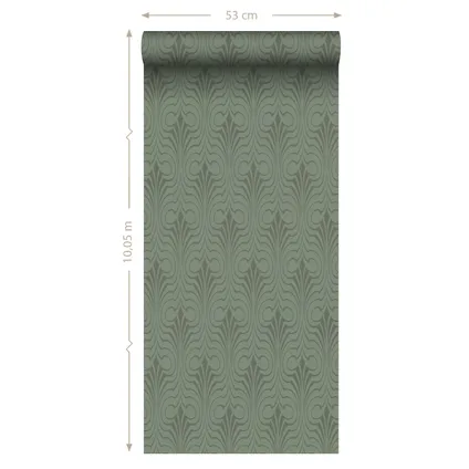 ESTAhome behang grafische vorm vergrijsd groen - 50 x 900 cm - 139636 9