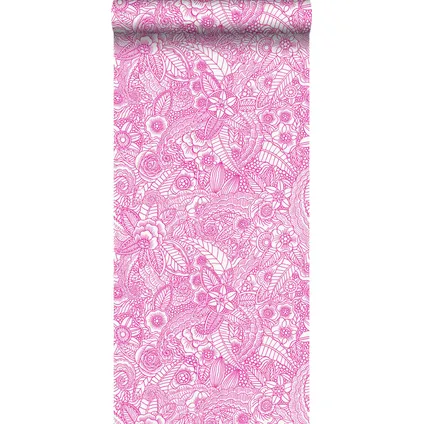 ESTAhome behang bloemtekeningen roze - 53 cm x 10,05 m - 148614