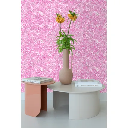 ESTAhome behang bloemtekeningen roze - 53 cm x 10,05 m - 148614 4