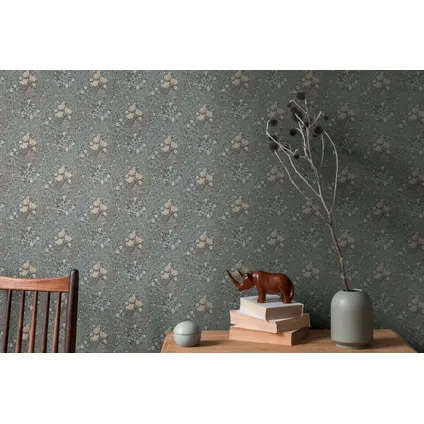 Livingwalls behangpapier bloemmotief , bruin en wit - 53 cm x 10,05 m - AS-390573 4