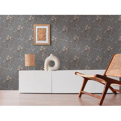 Livingwalls behangpapier bloemmotief , bruin en wit - 53 cm x 10,05 m - AS-390573 5