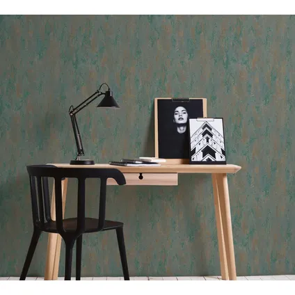 A.S. Création behang betonlook groen, bruin, glanzend wit en grijs - 53 cm x 10,05 m 5