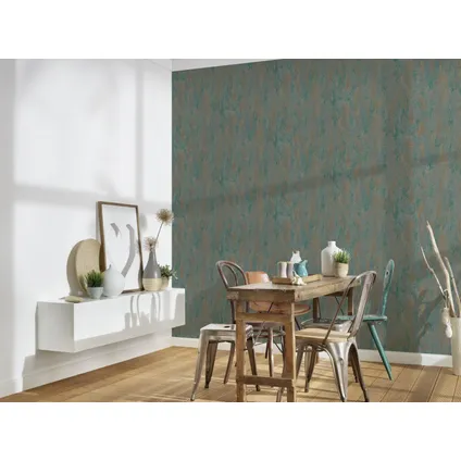 A.S. Création behang betonlook groen, bruin, glanzend wit en grijs - 53 cm x 10,05 m 9