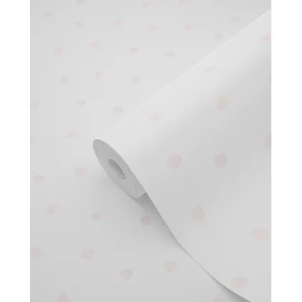 ESTAhome behang stippen licht roze en wit - 53 cm x 10,05 m - 138936 8