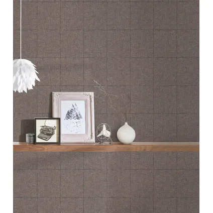 Livingwalls behang geometrische vormen bruin en grijs - 53 cm x 10,05 m - AS-385264 4