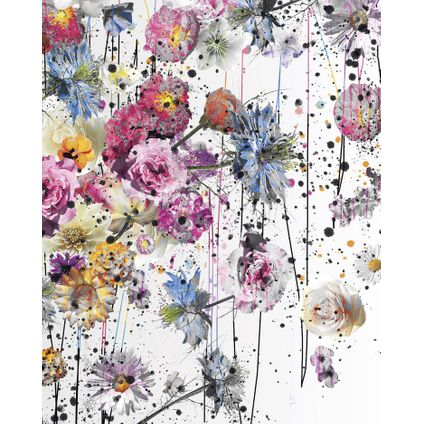 Sanders & Sanders papier peint panoramique peindre des fleurs multicolore - 200 x 250 cm - 611881