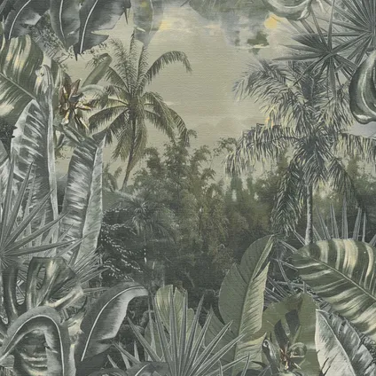 Livingwalls behang jungle-motief donkergroen en olijfgroen - 53 cm x 10,05 m 3