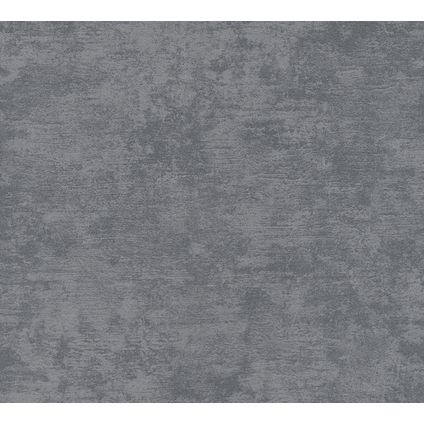 A.S. Création behang betonlook zwart - 53 cm x 10,05 m - AS-378384