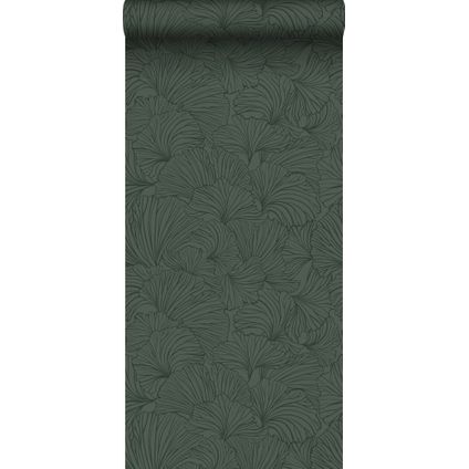 ESTAhome papier peint feuilles de ginkgo vert foncé - 0.53 x 10.05 m - 139618