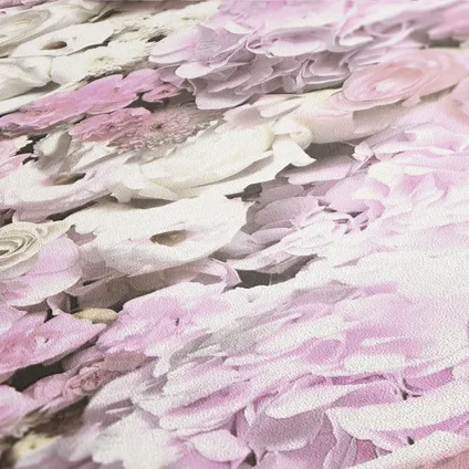A.S. Création behang bloemmotief roze, wit en glitter - 53 cm x 10,05 m - AS-380081 3