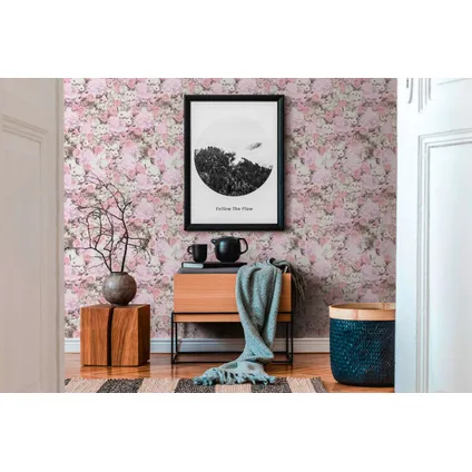 A.S. Création behang bloemmotief roze, wit en glitter - 53 cm x 10,05 m - AS-380081 6