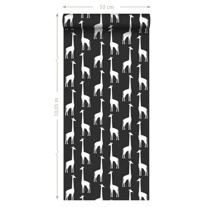 ESTAhome behang giraffen zwart wit - 0,53 x 10,05 m - 139062 9