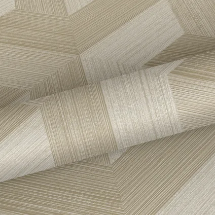 Origin Wallcoverings eco-texture vliesbehang grafisch 3D motief beige - 50 x 900 cm 9