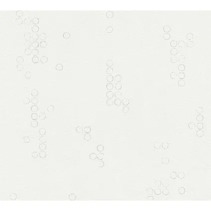 A.S. Création behang stip wit en grijs - 53 cm x 10,05 m - AS-377631