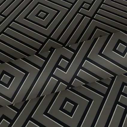 Origin Wallcoverings behang 3D grafisch motief taupe grijs en zwart - 50 x 900 cm 8